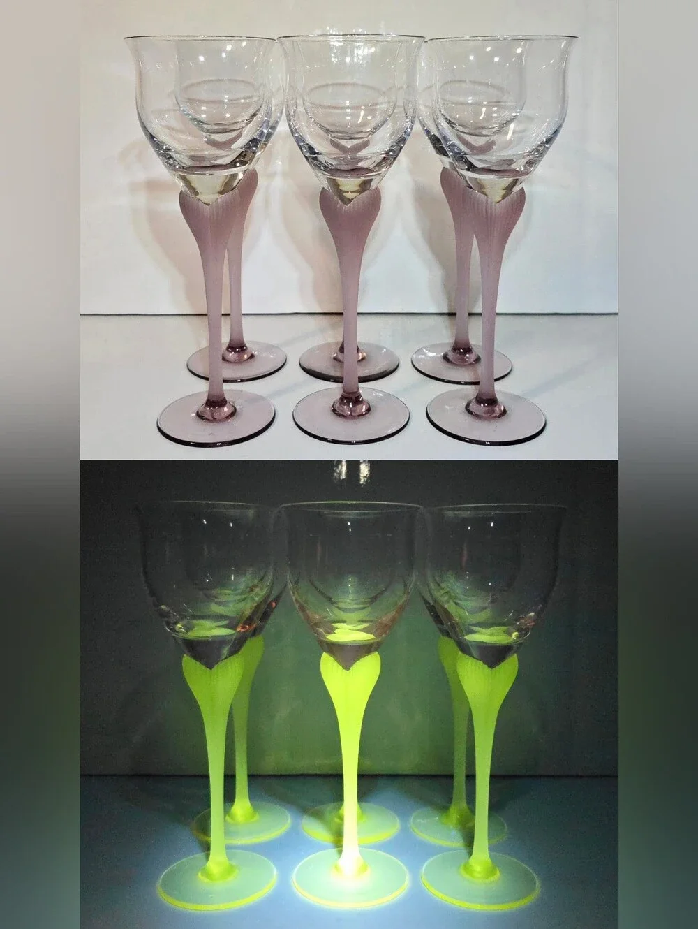 Mikasa Sea Mist Amethyst Wine Glass Set of 6 8.5